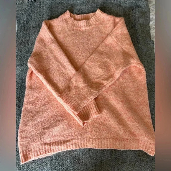 Positively Cozy Coral Pink Oversized Tunic Sweater - Picture 8 of 10